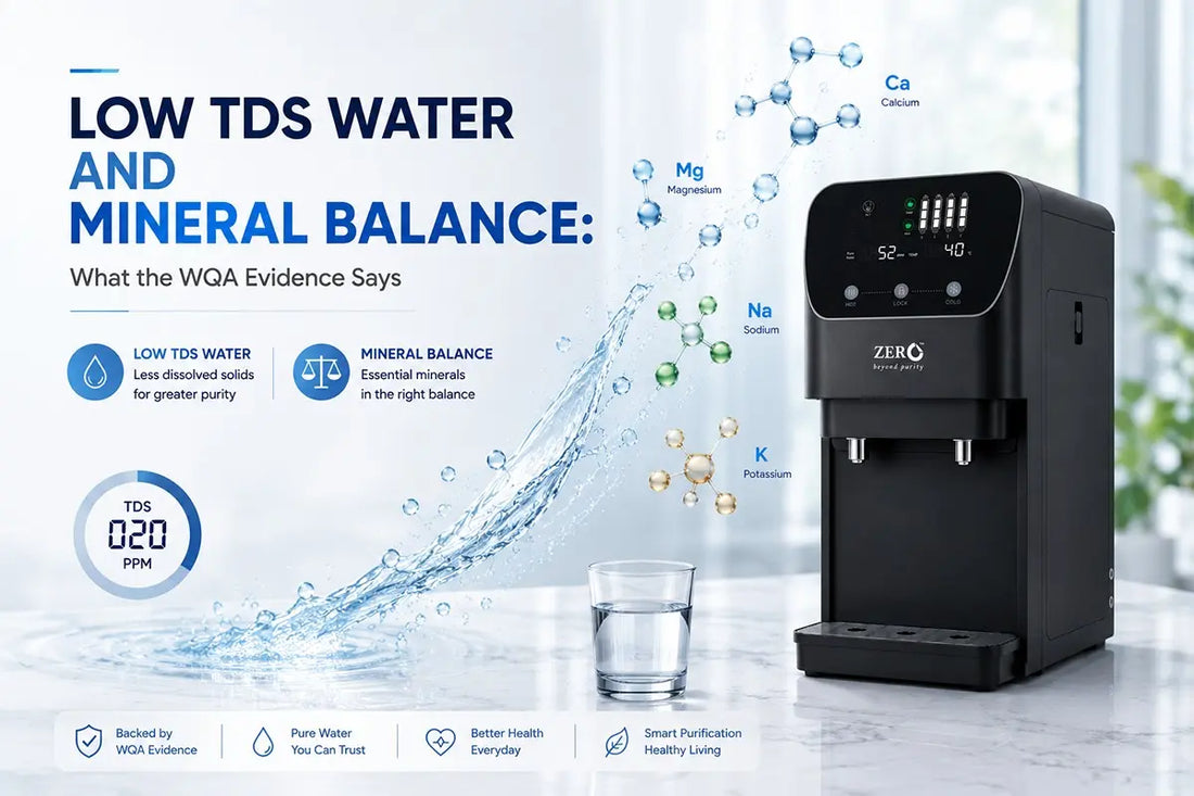 Low TDS water and mineral balance